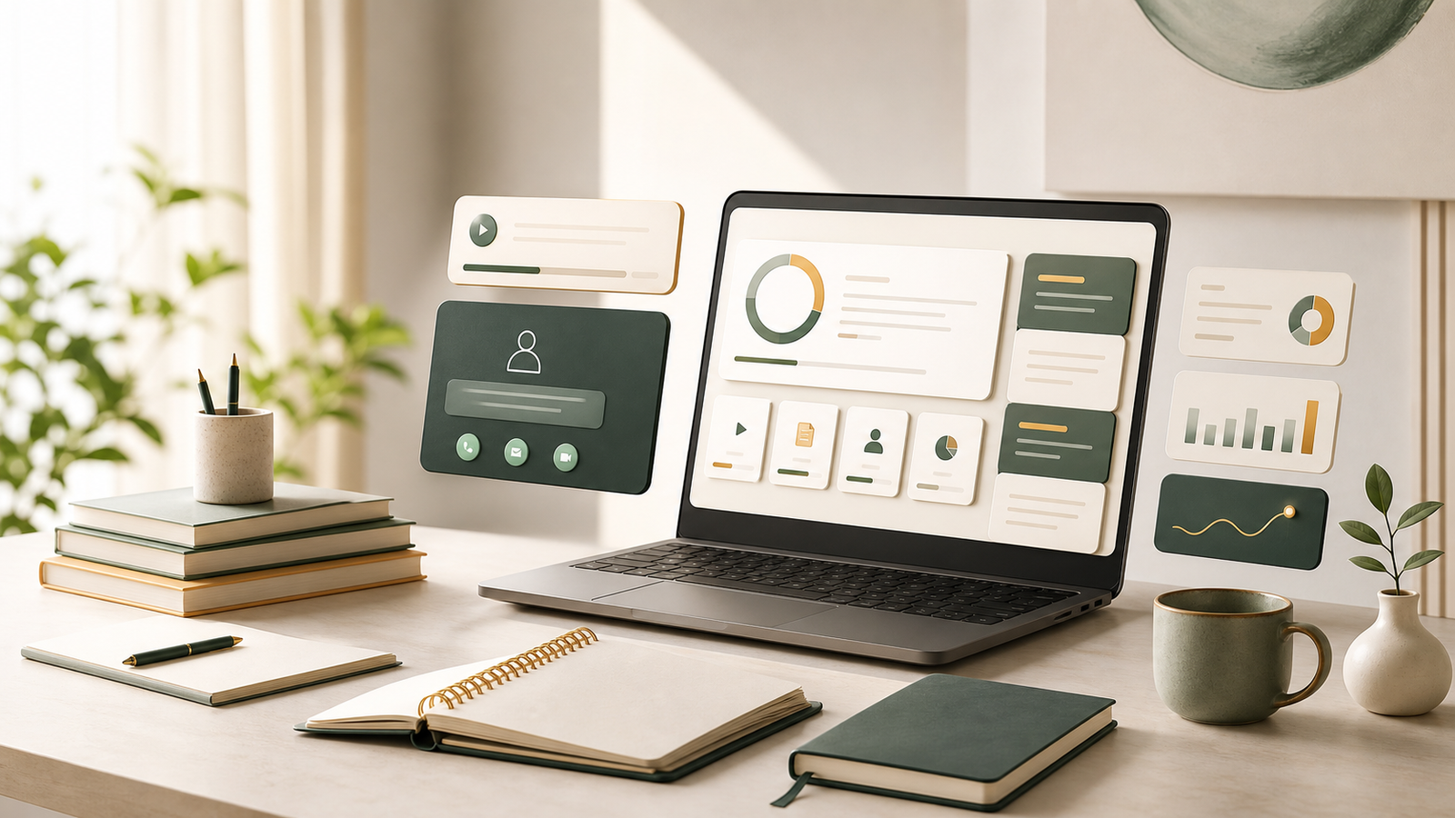 Digital course dashboard and learning materials